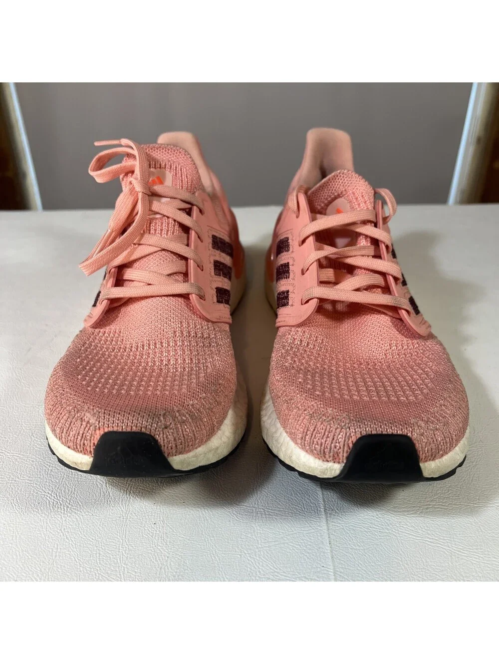 Adidas UltraBoost 20 Women's Running Shoes Size 7.5 Pink Maroon Signal Coral